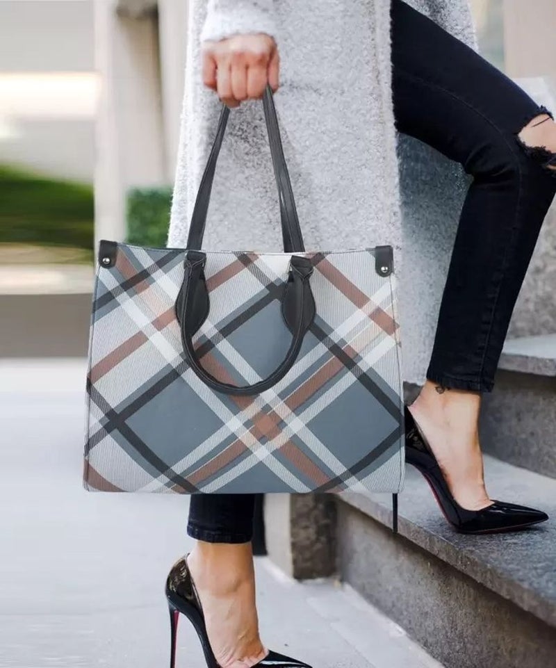 Osman Grey Tote Bag for Women - Image 3